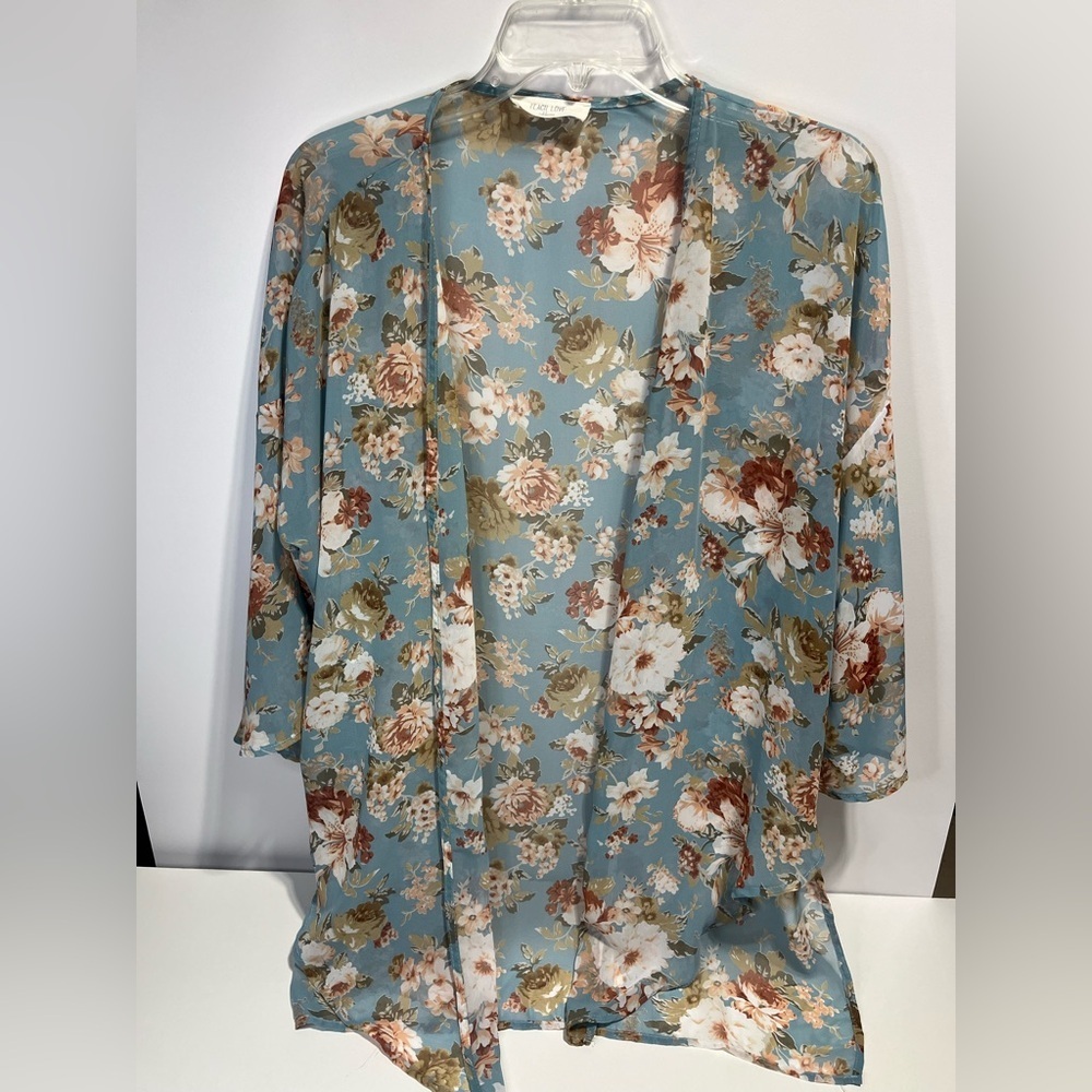 🌸 Peach Love California Floral Sheer Kimono / Lightweight Cardigan 🌸